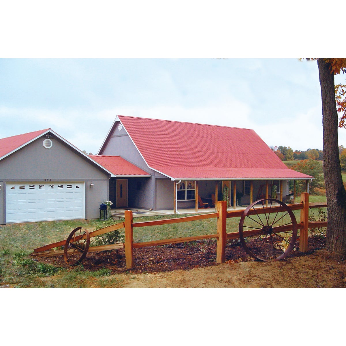 Ondura 48 In. x 79 In. Organic Fiber Core & Asphalt Red Ondura Corrugated Roofing Panels