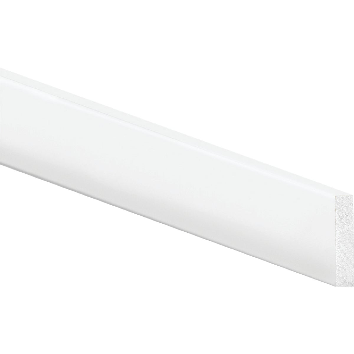 Inteplast Building Products 2-1/2 In. x 8 Ft. Crystal White Polystyrene Flat Molding