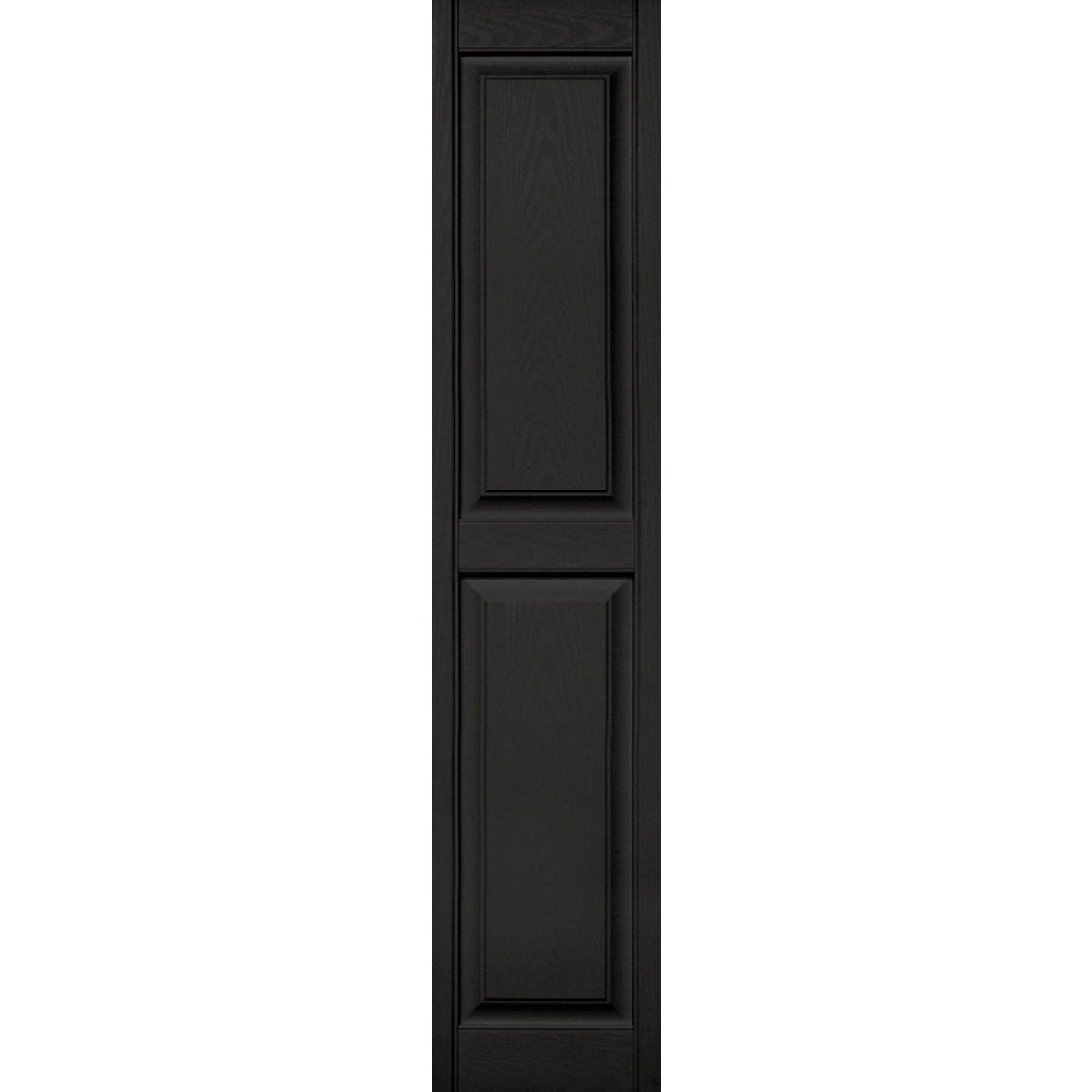 Builders Edge 15 in. x 71 in. Black Panel Shutter, (2-Pack)