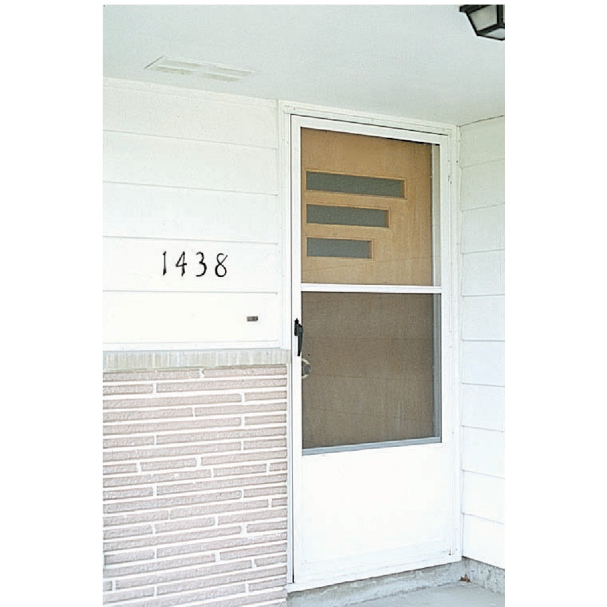 Croft Continental Style 36 In. W x 80 In. H x 1-1/4 In. Thick White Self-Storing Aluminum Storm Door