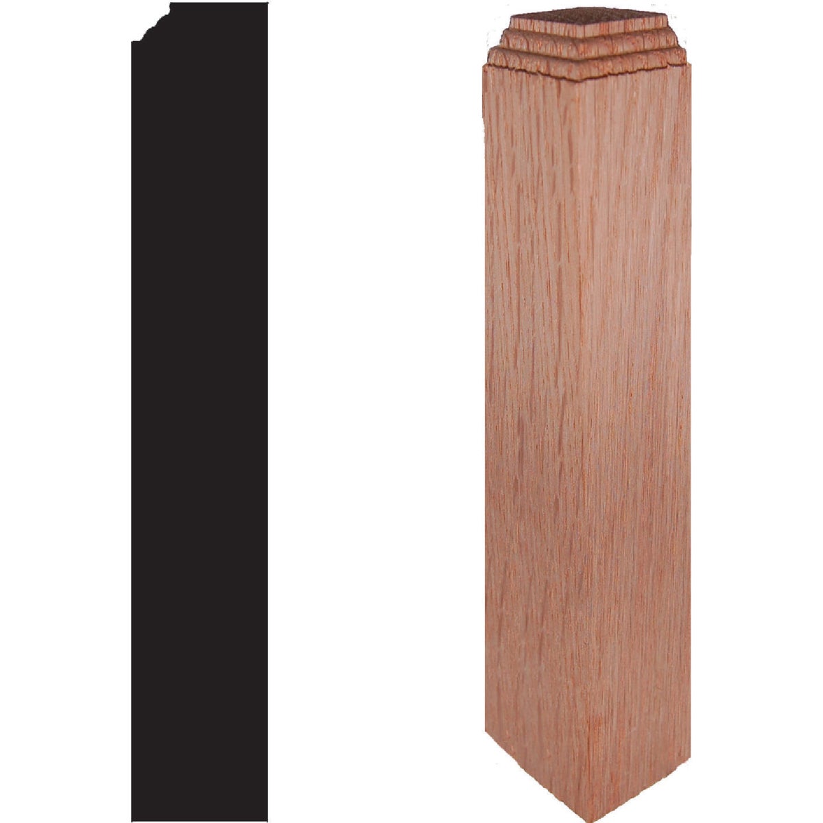 House of Fara 1 In. x 1 In. x 6 In. Solid Red Oak Inside Corner Block