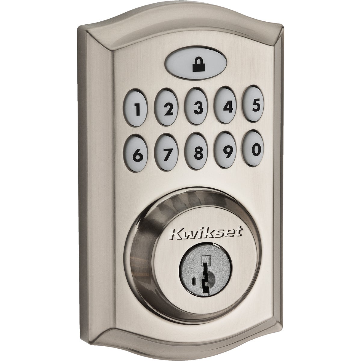 Kwikset SmartCode Traditional Satin Nickel Electronic Deadbolt