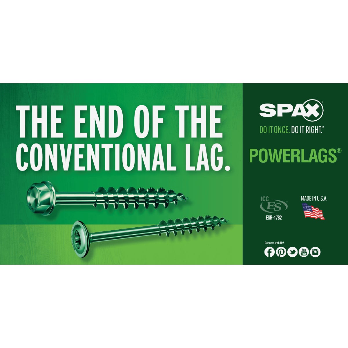 Spax PowerLags 2 Ft. Display Header