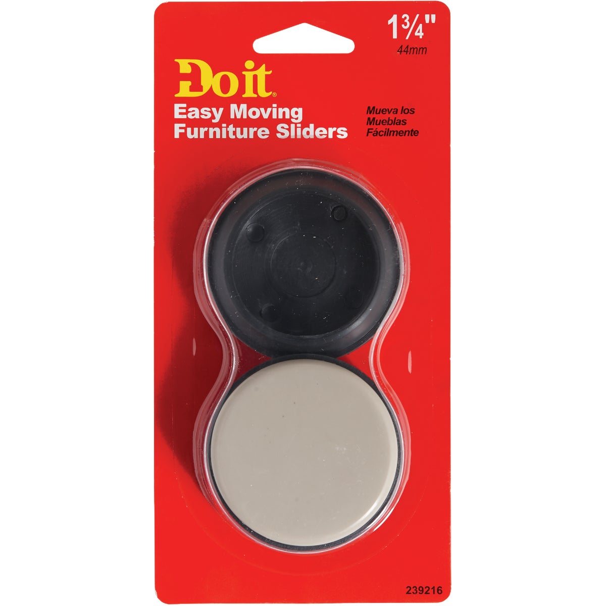 Do it 1-3/4 In. Round Self Adhesive Furniture Glide,(4-Pack)