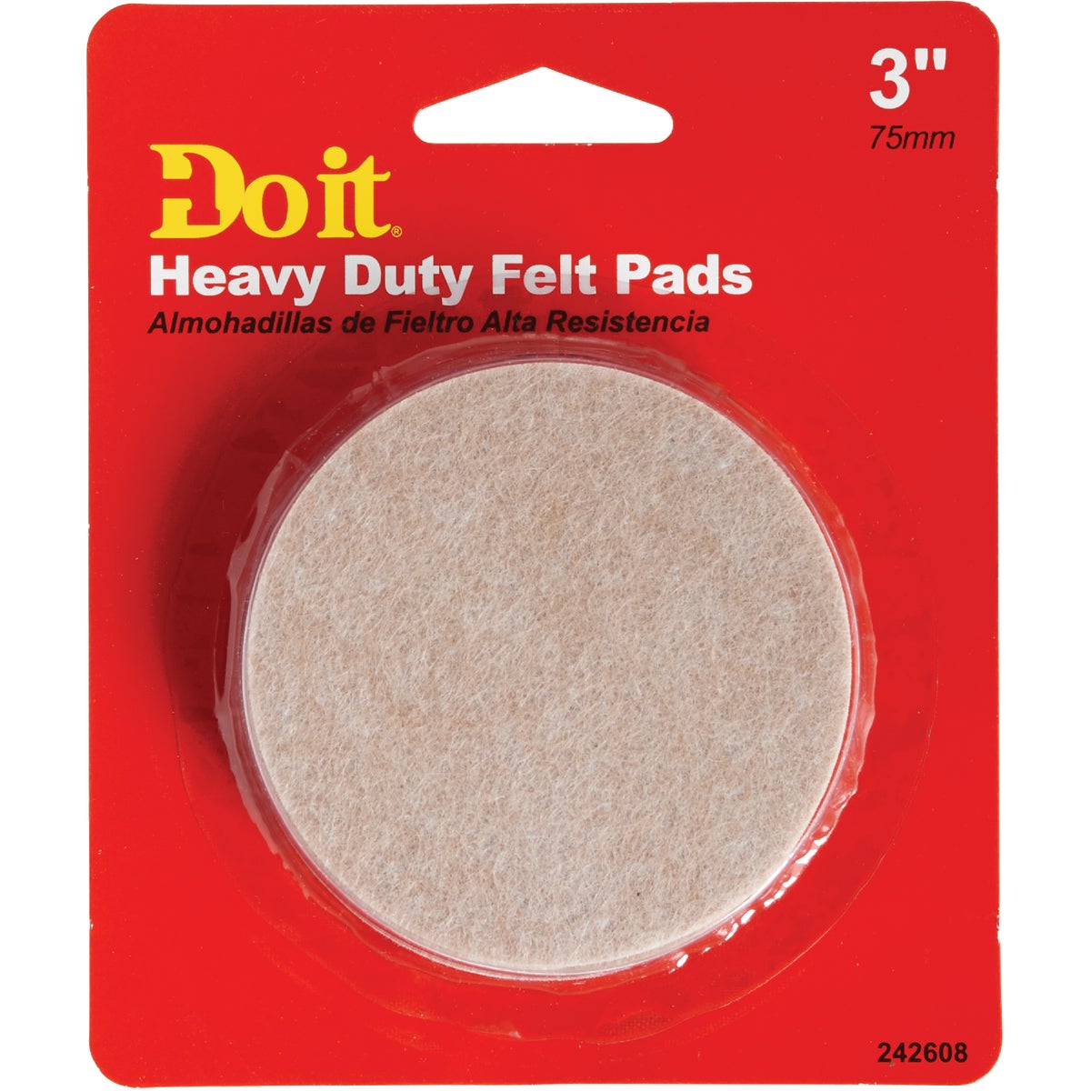 Do it 3 In. Round Self Adhesive Heavy-Duty Furniture Glide,(4-Pack)