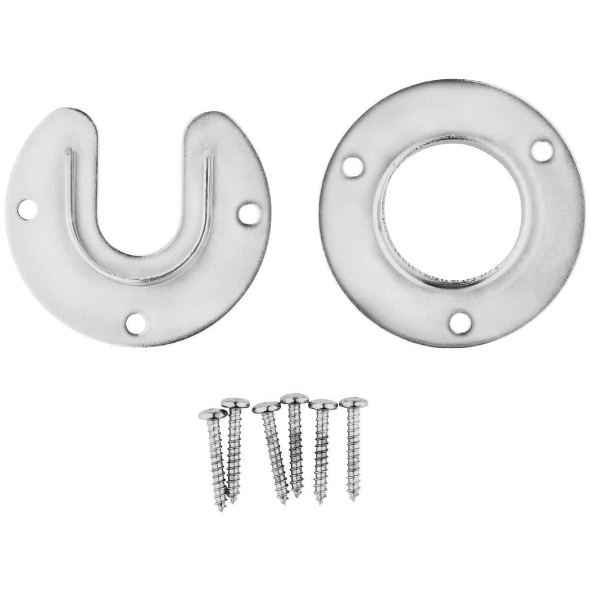 Stanley Home Designs 1-5/16 In. Zinc Closet Rod Socket, Chrome (2-Pack)