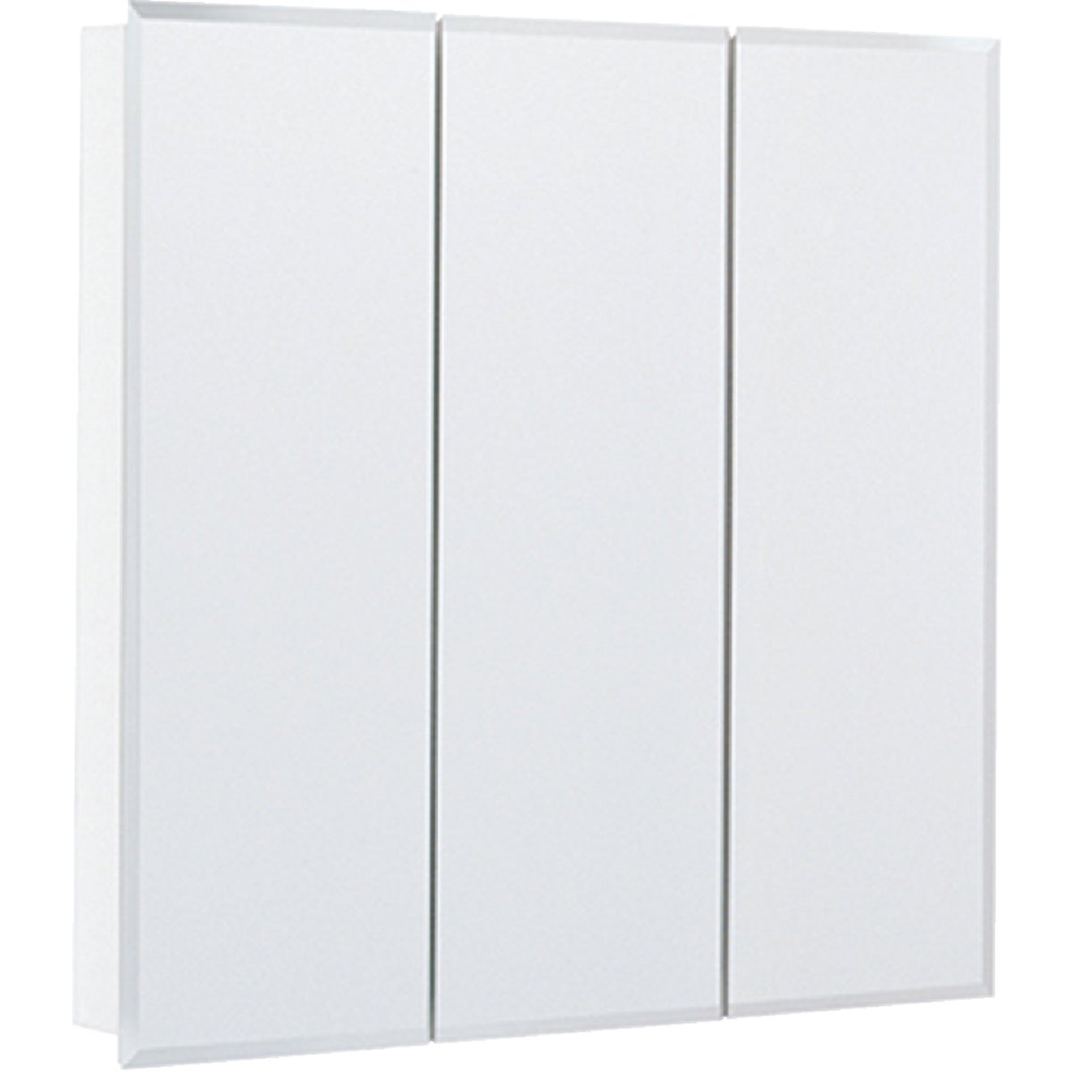 Continental Cabinets Frameless Beveled 30 In. W x 29-3/4 In. H x 4-1/4 In. D Tri-View Surface Mount Medicine Cabinet