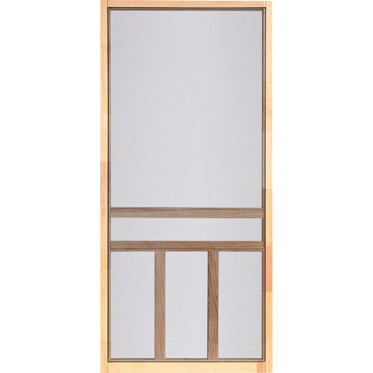 Screen Tight Creekside 30 In. W x 80 In. H x 1 In. Thick Natural Fingerjoint Wood T-Bar Screen Door