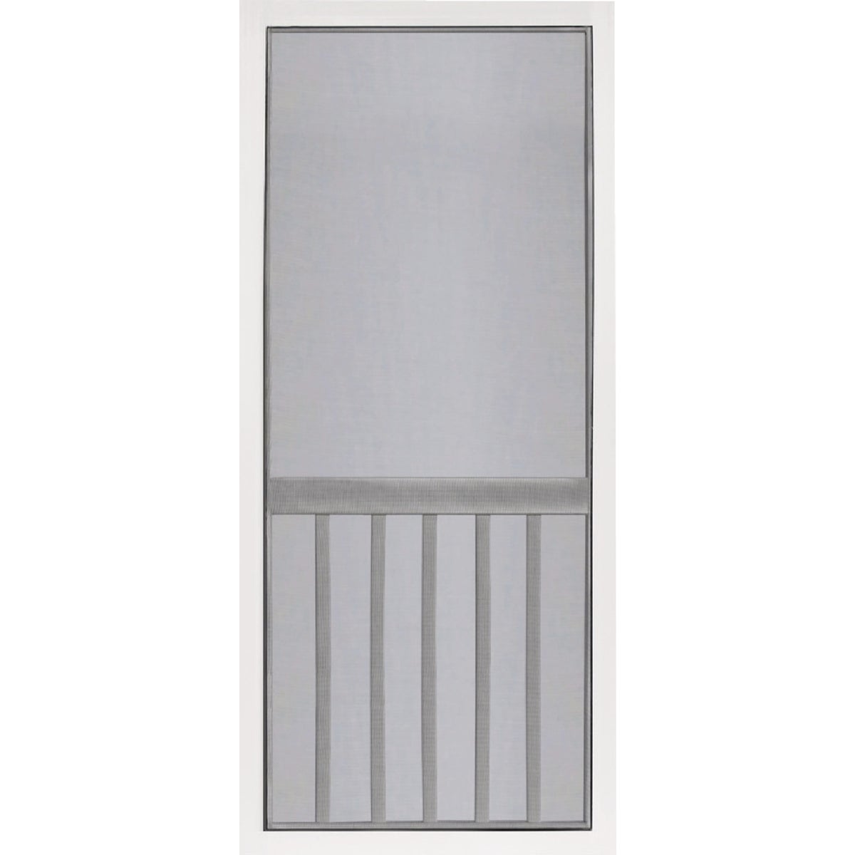 Screen Tight 5-Bar 36 In. W x 80 In. H x 1 In. Thick White Vinyl Screen Door