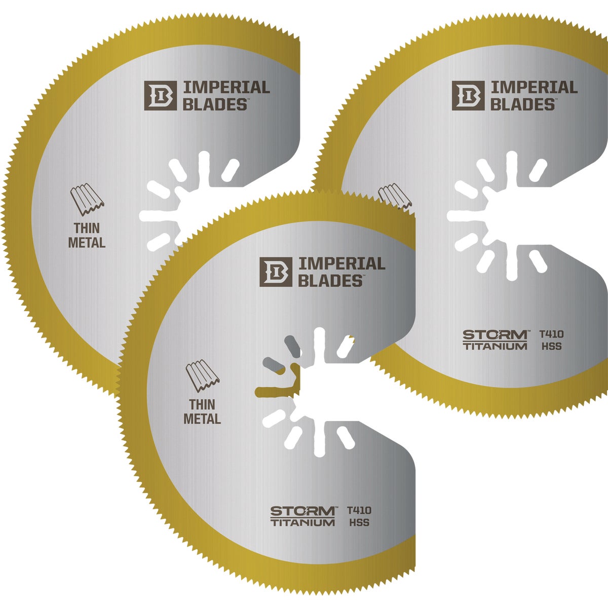 Imperial Blades ONE FIT 3-1/8 In. Titanium High-Speed Steel Storm Oscillating Blade