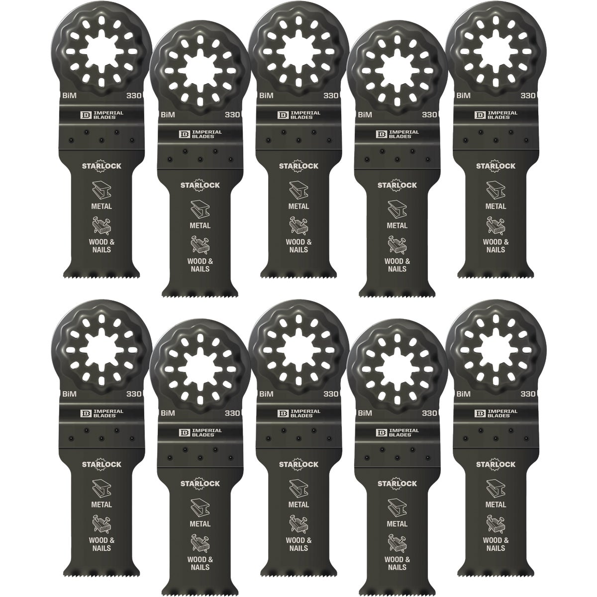 Imperial Blades Starlock 1-1/8 In. 18 TPI Metal/Wood Oscillating Blade (10-Pack)