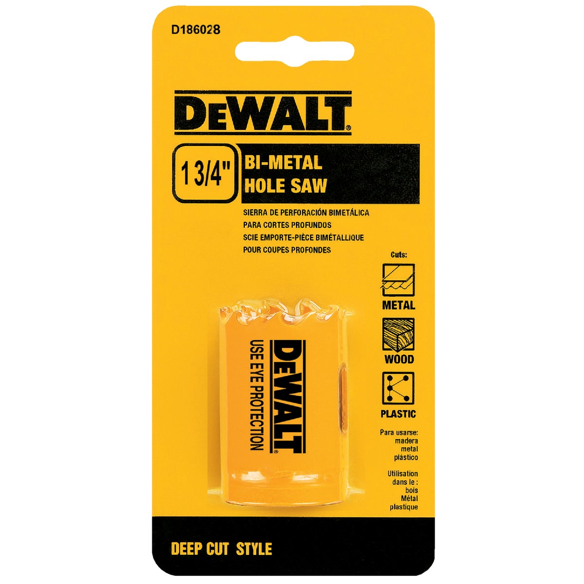 DeWalt 1-3/4 In. Bi-Metal Hole Saw