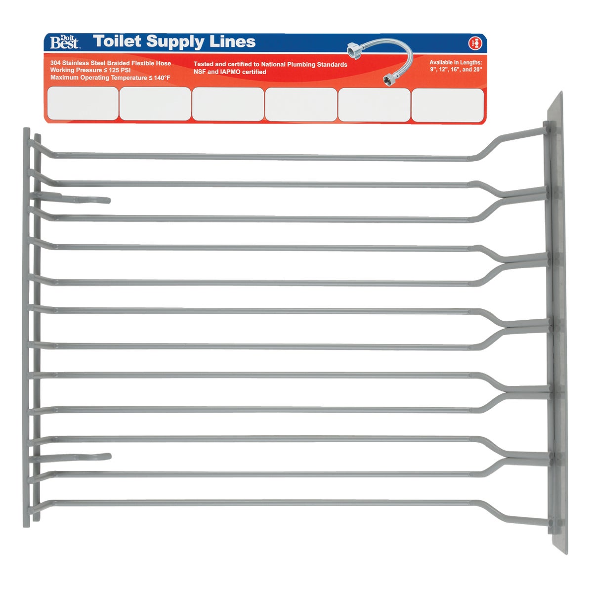 Do it 12.25 In. Vinyl Toilet Supply Line Display Rack