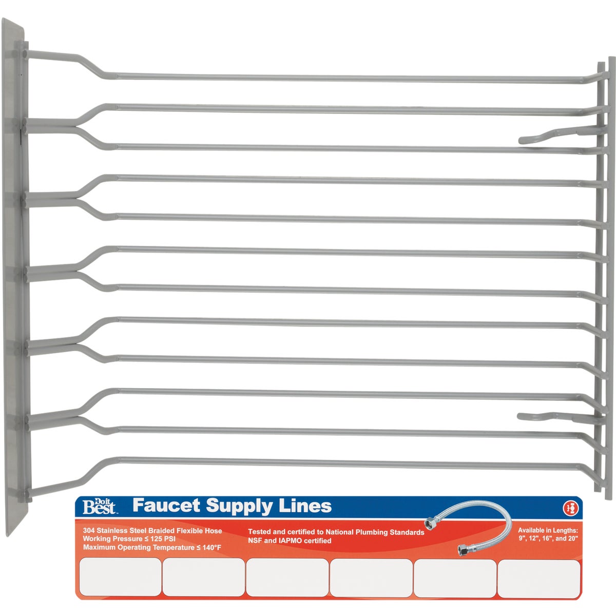 Do it 12.25 In. Vinyl Faucet Supply Line Display Rack