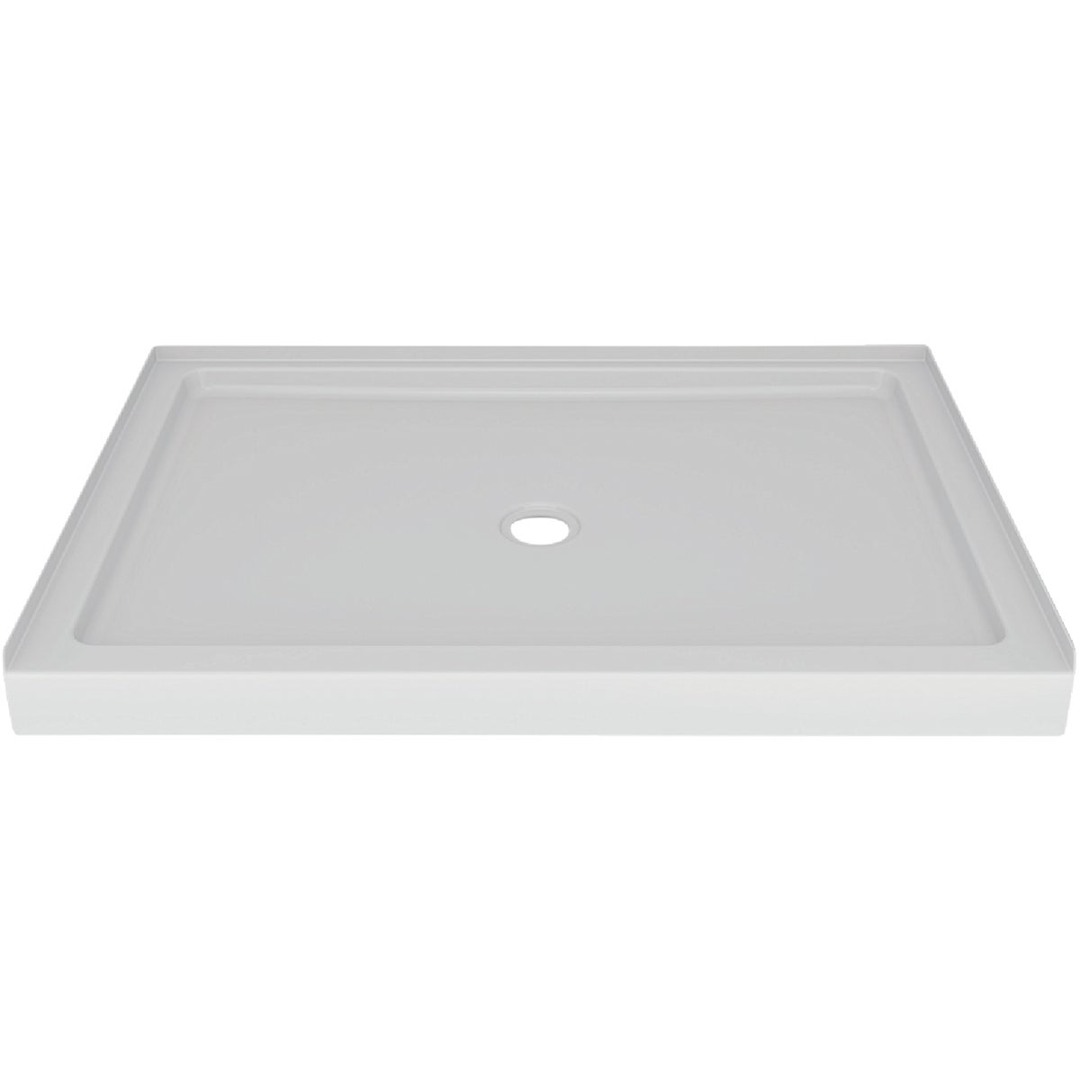 Delta Laurel 48 In. L x 34 In. D Center Drain Shower Floor & Base in White