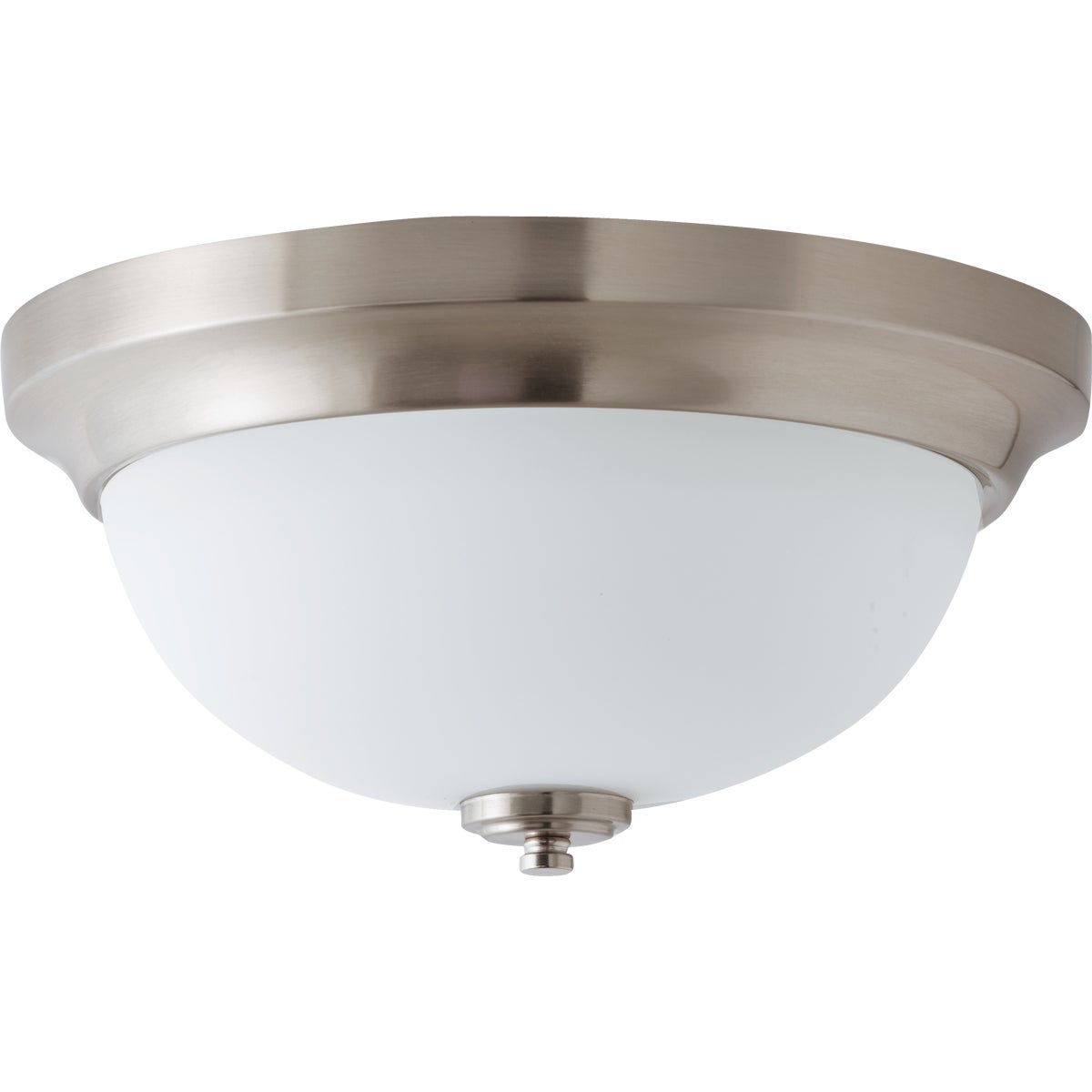 Home Impressions Crawford 13 In. Brushed Nickel Incandescent Flush Mount Light Fixture