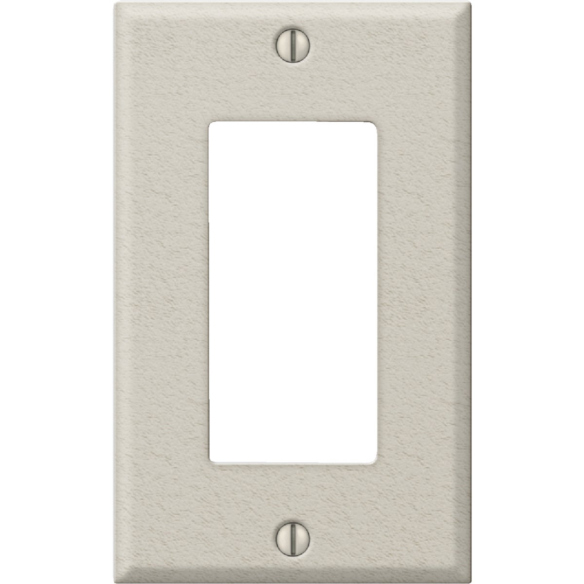 Amerelle PRO 1-Gang Stamped Steel Rocker Decorator Wall Plate, Light Almond Wrinkle