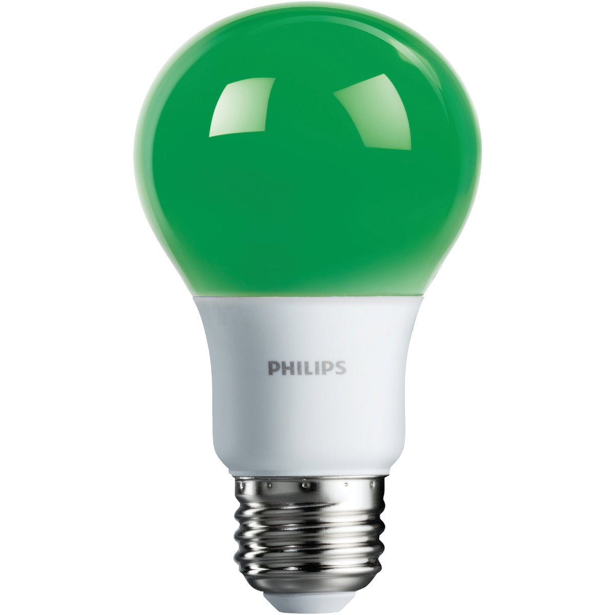 Philips 60W Equivalent Green A19 Medium LED Decorative Party Light Bulb