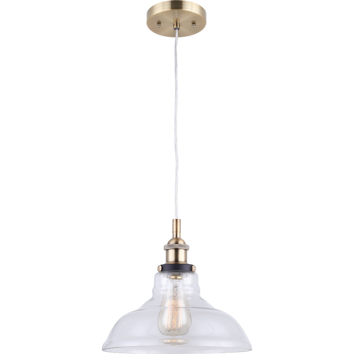 Home Impressions 1-Bulb Brass Incandescent Pendant Light Fixture