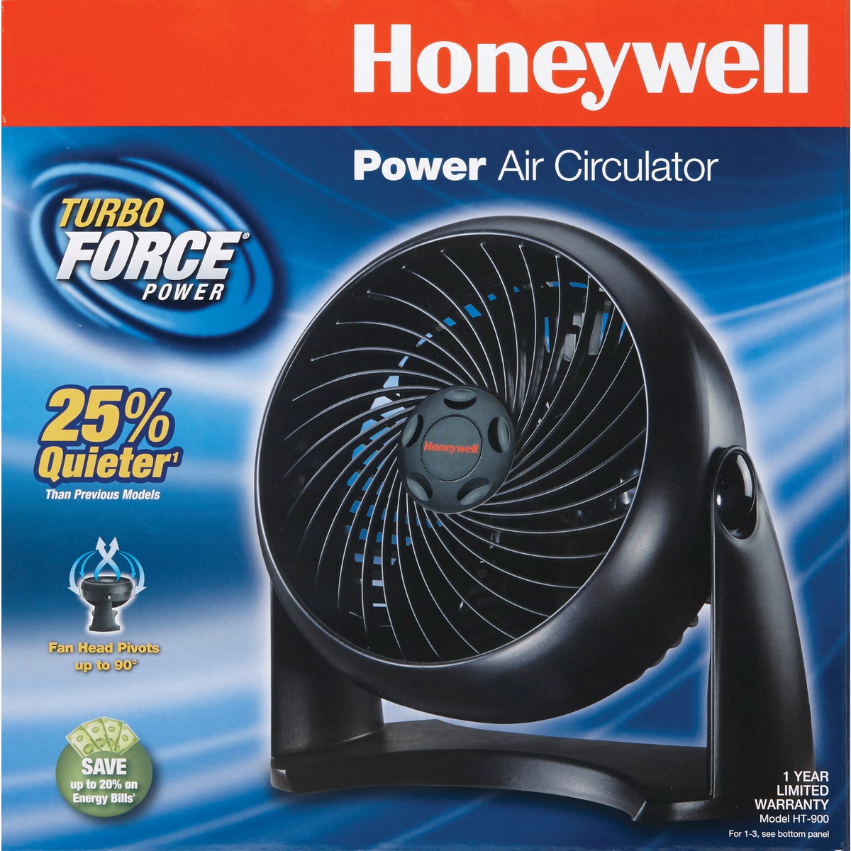 Honeywell TurboForce 11 In. 3-Speed Black Floor Fan