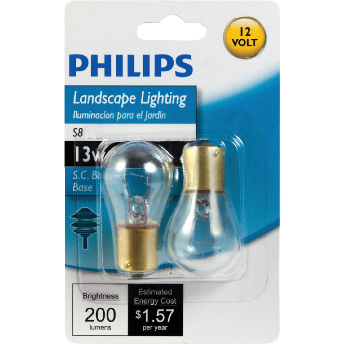 Philips 13W Soft White Bayonet Incandescent Appliance Light Bulb (2-Pack)