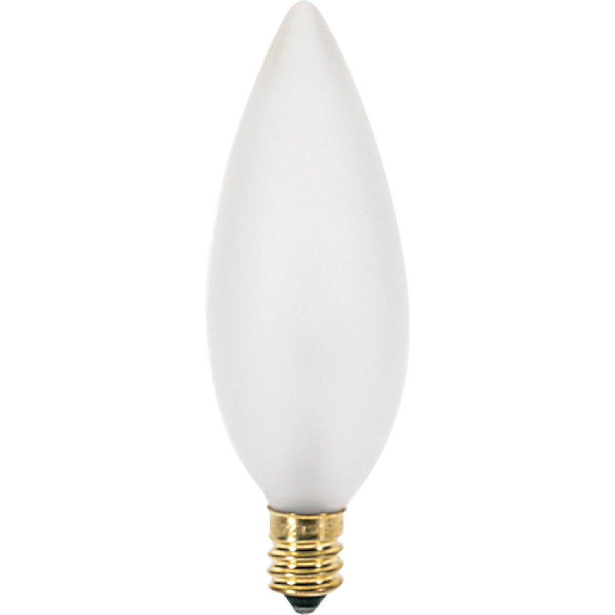 Satco 25W Frosted Soft White Candelabra BA9.5 Incandescent Torpedo Blunt Tip Light Bulb (2-Pack)