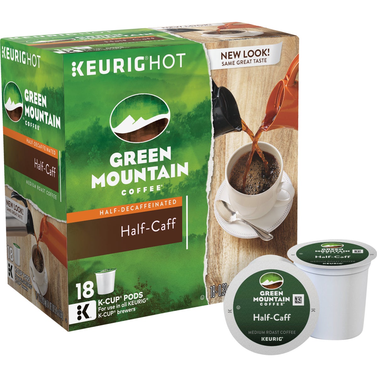 Keurig Green Mountain Coffee Half-Caff K Cup Pack (18-Pack)