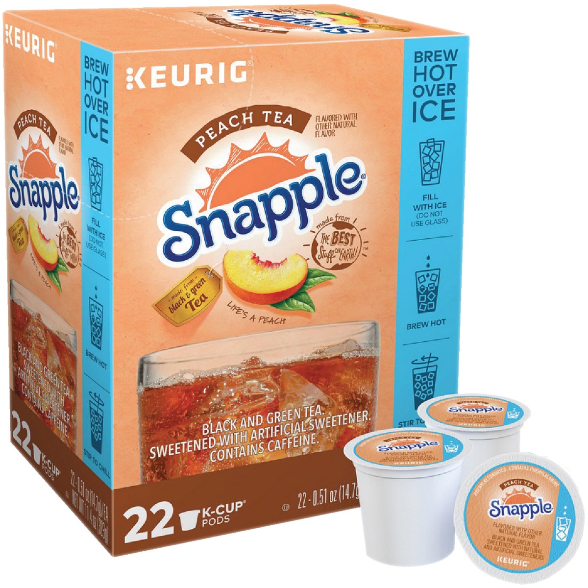 Keurig Snapple Peach Hot or Iced Tea K-Cup (22-Pack)