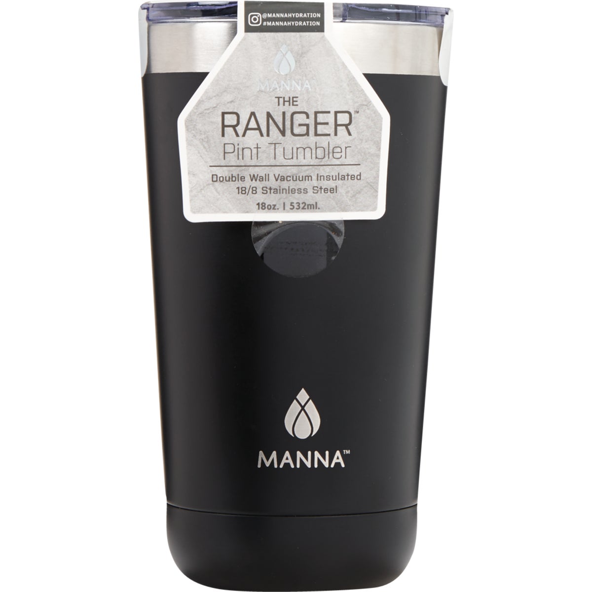 Manna Ranger 18 Oz. Onyx Black Insulated Tumbler