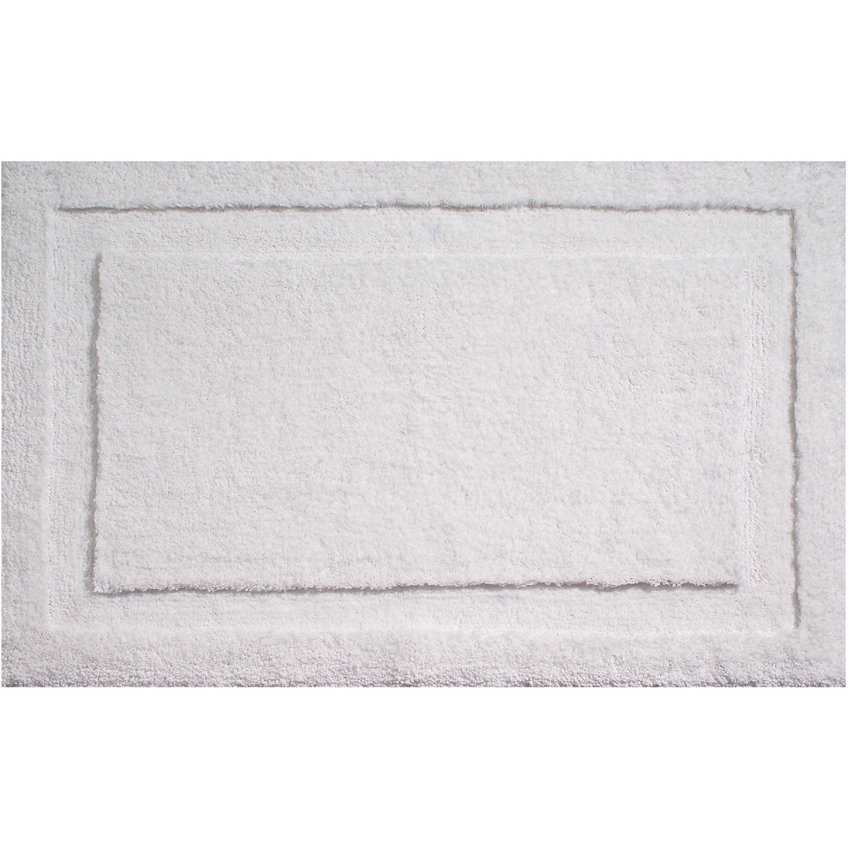 InterDesign Classico 1 Ft. 9 In. x 2 Ft. 10 In. Bath Rug, White