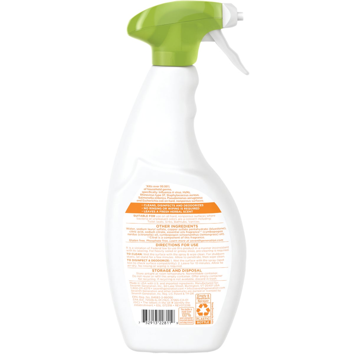 Seventh Generation 26 Oz. Bathroom Antibacterial Cleaner