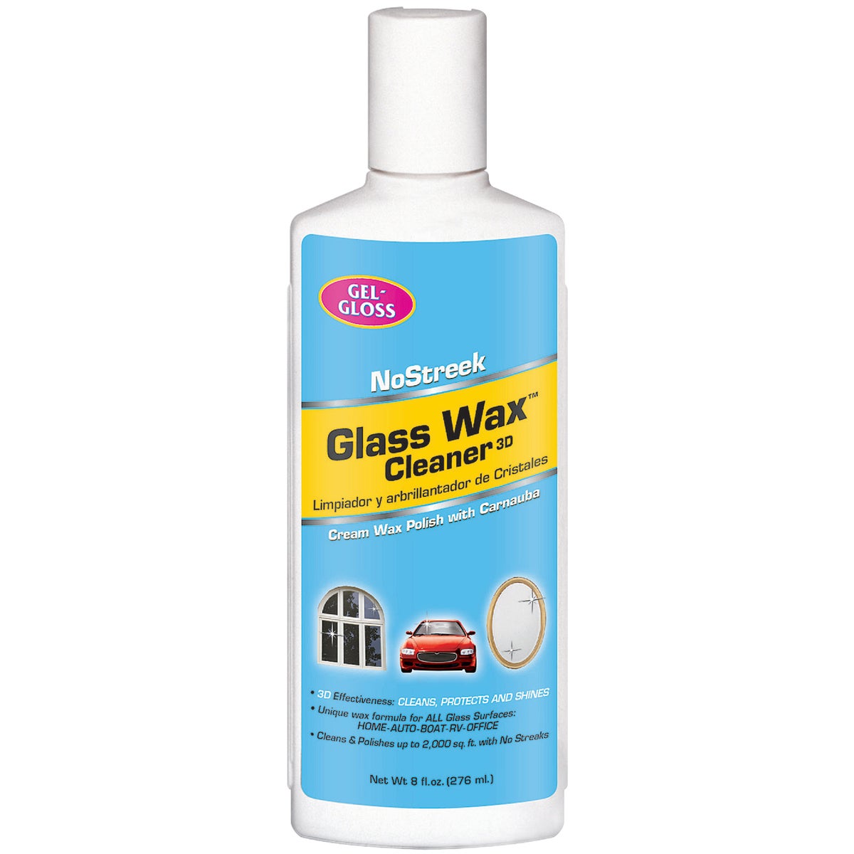 Glass Wax 8 Oz. Glass Cleaner & Polish