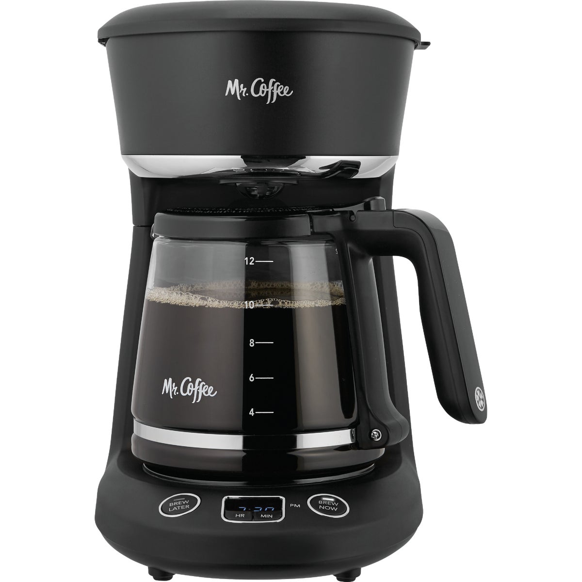 Mr Coffee 12 Cup Coffee Maker in Black and Chrome