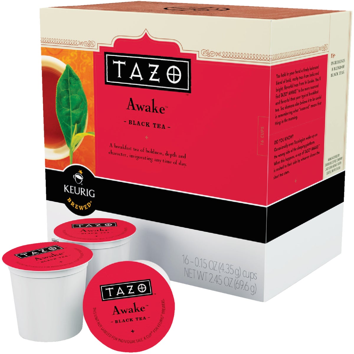 Keurig Tazo Awake Tea K-Cup (16-Pack)