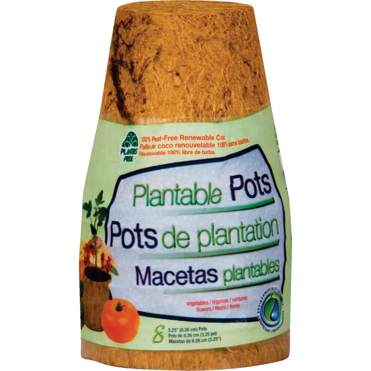 Myers 3.25 In. Round Plantable Fiber Grow Pot (8-Pack)