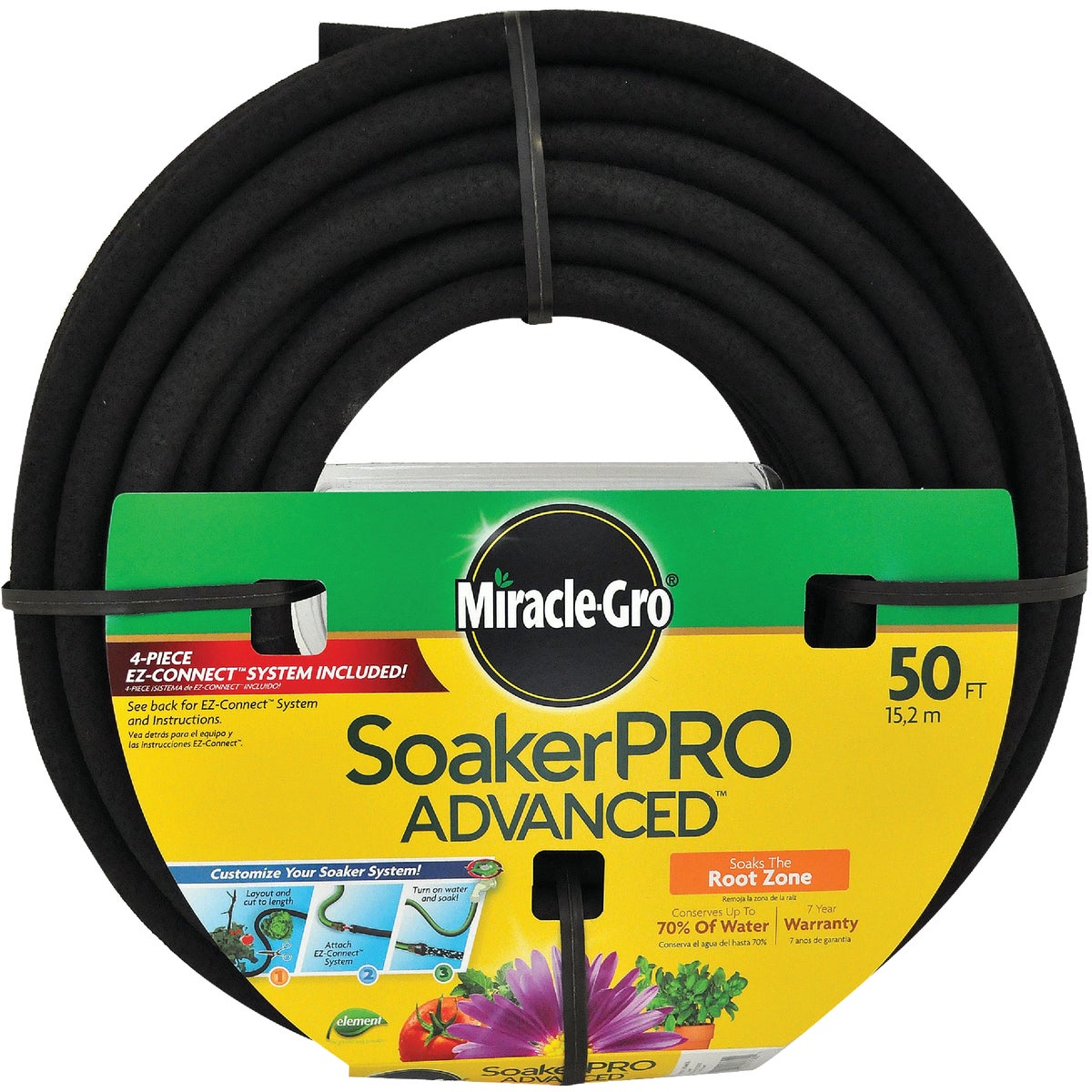Miracle-Gro SoakerPRO Advanced E-Z Connect 3/8 In. Dia. x 50 Ft. L. Drinking Water Safe Soaker Hose