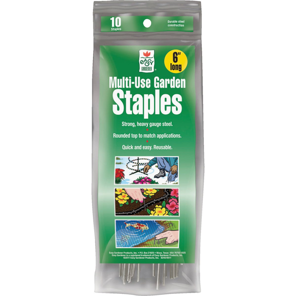 Easy Gardener Steel 6 In. Landscape Fabric Staple (10-Pack)