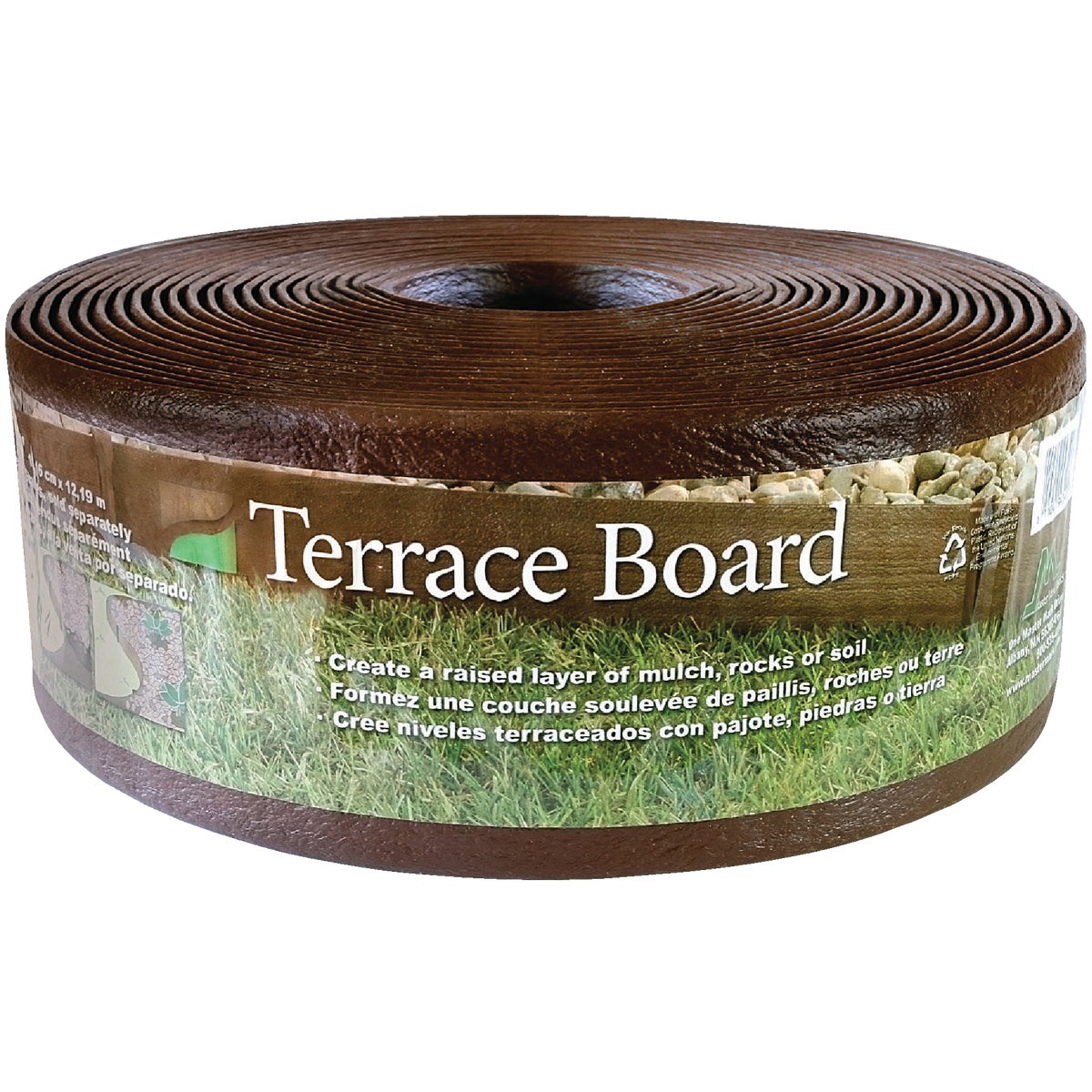Master Mark 4 In. H. x 40 Ft. L. Brown Terrace Board Lawn Edging