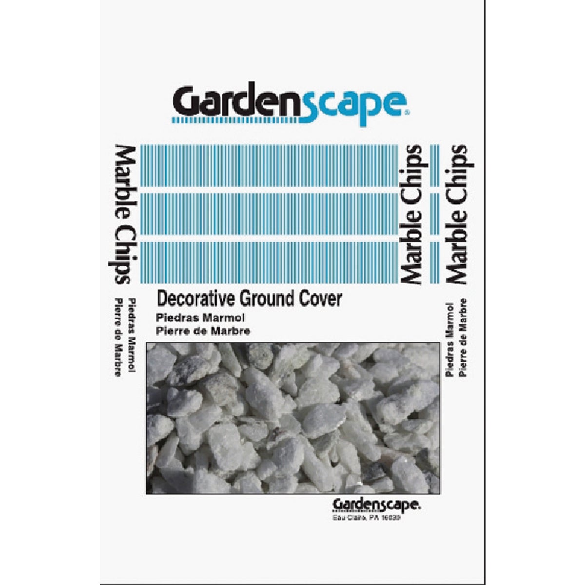 Gardenscape 0.5 Cu. Ft. 3/4 In. to 1-3/4 In. White Marble Rock, 50 Lb.