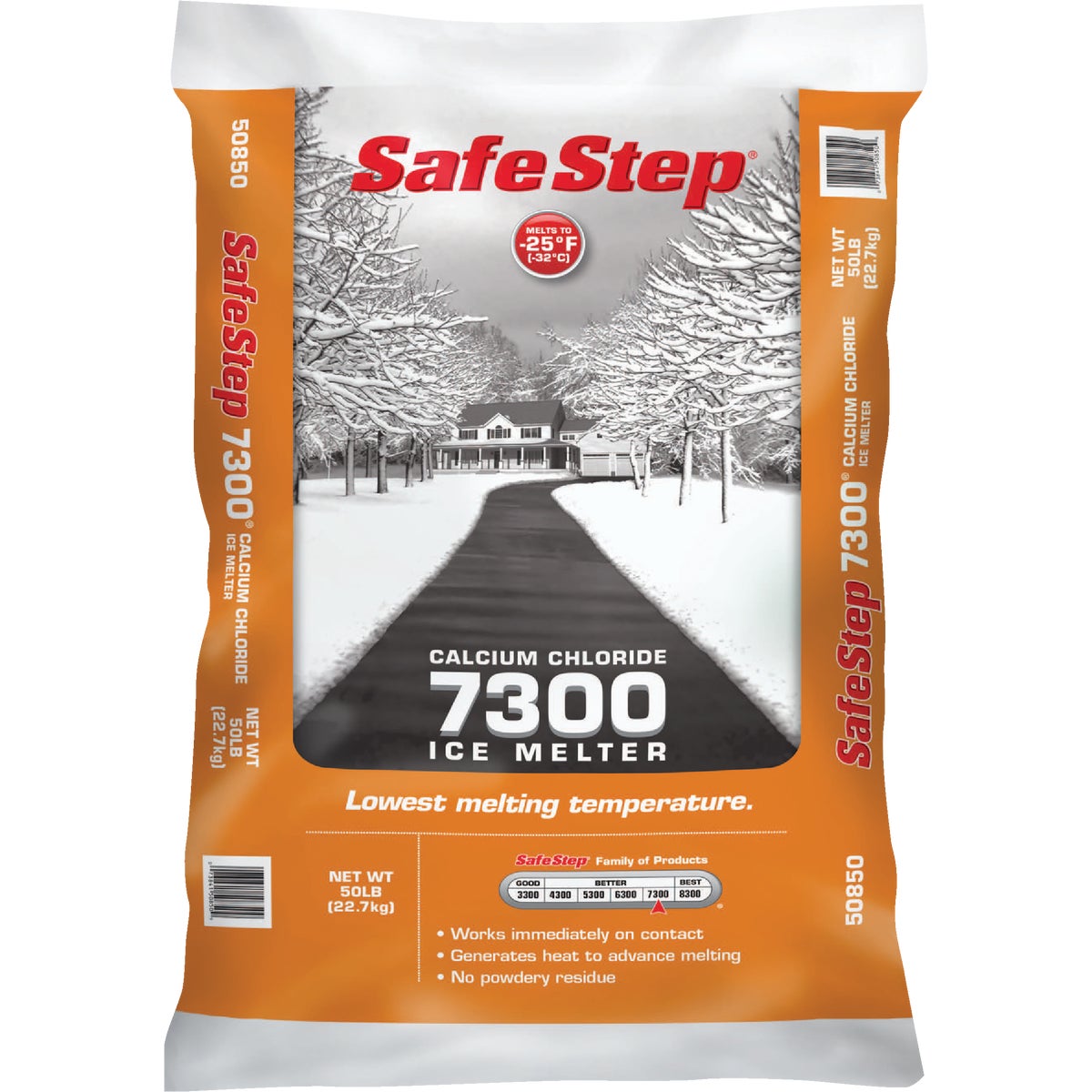 Safe Step 7300 50 Lb. Calcium Chloride Ice Melt Pellets
