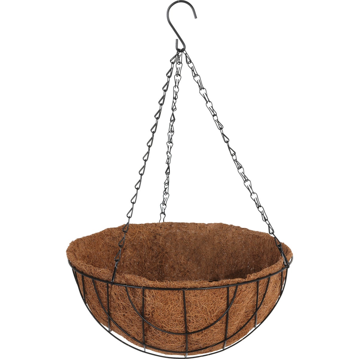 Best Garden 12 In. Steel Rod Black Powder Coat Hanging Plant Basket