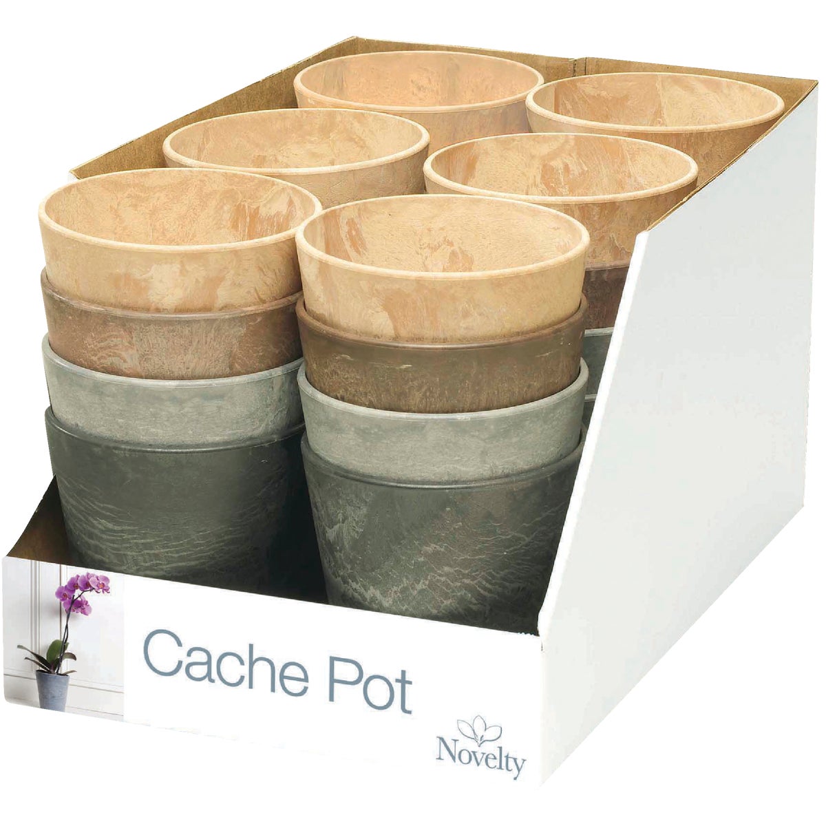 Novelty 5 in. Neutral Cache Planter (Assorted Colors)