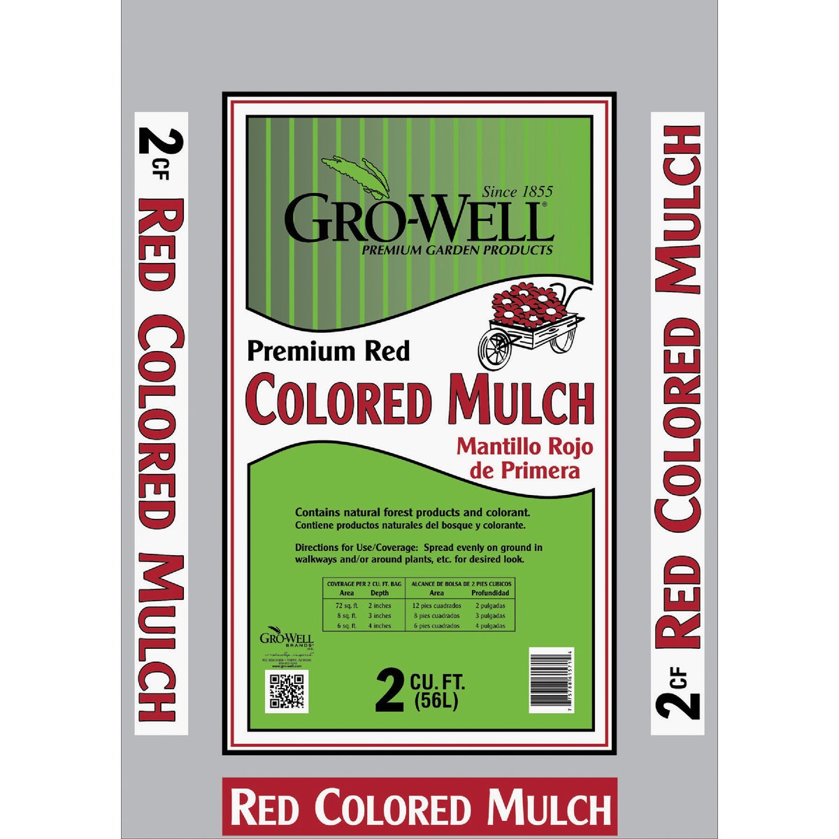 GRO-WELL 2 Cu. Ft. Red Natural Forest Products Mulch