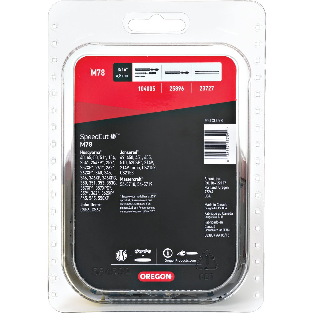 Oregon SpeedCut M78 20 In. Chainsaw Chain