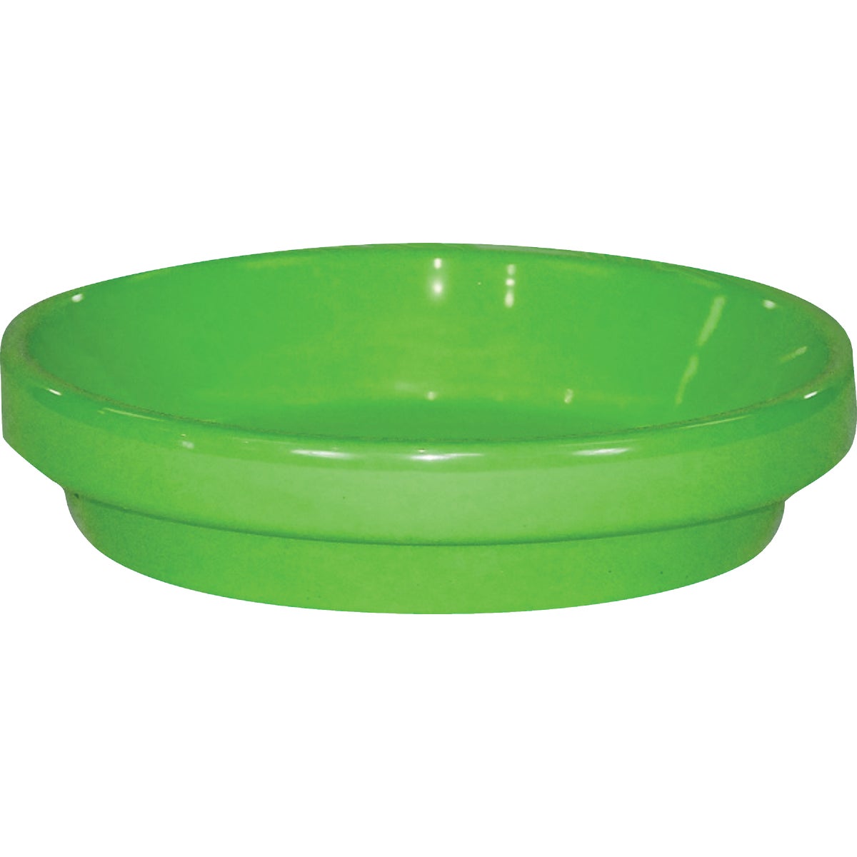 Ceramo Spring Fever 6 In. Bright Green Clay Flower Pot Saucer