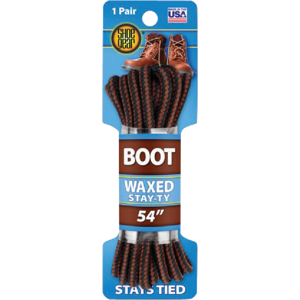 Shoe Gear Waxed 54 In. Round Boot Laces