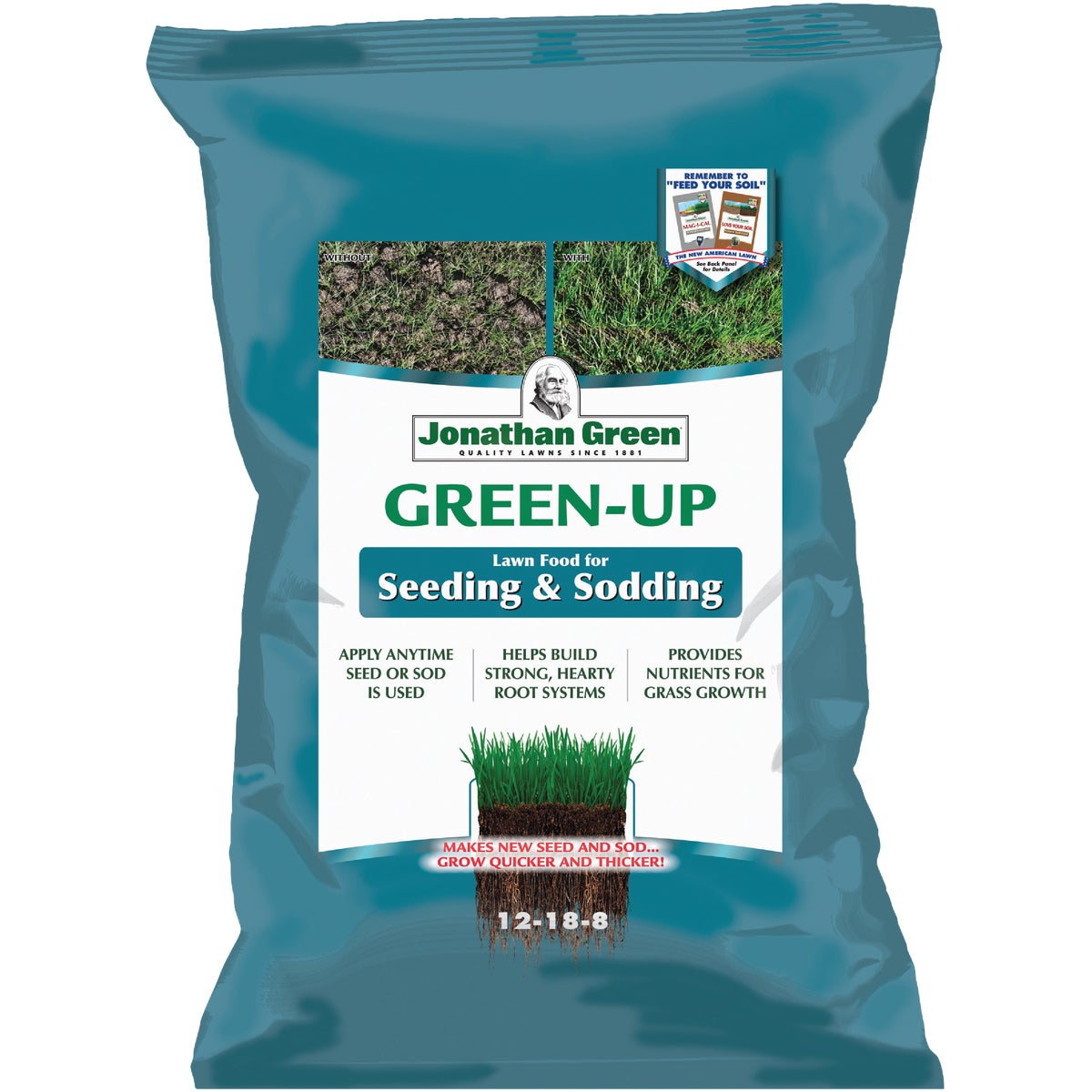 Jonathan Green Green-Up 45 Lb. 15,000 Sq. Ft. 12-18-8 Seeding & Sodding Lawn Fertilizer