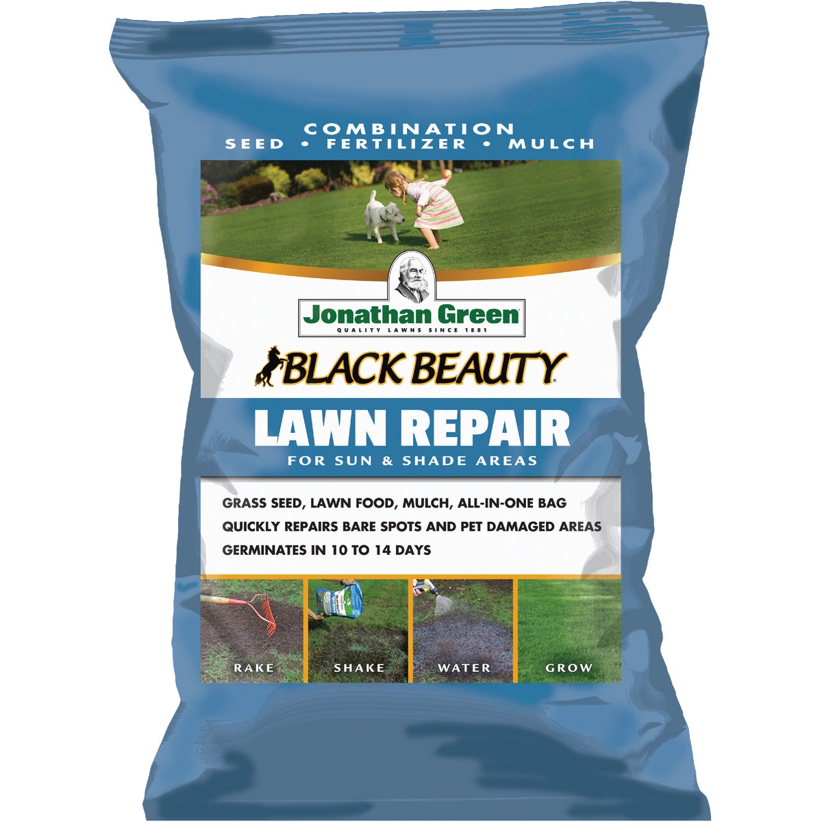 Jonathan Green 13.5 Lb. 300 Sq. Ft. Coverage Black Beauty Ultra Grass Patch & Repair