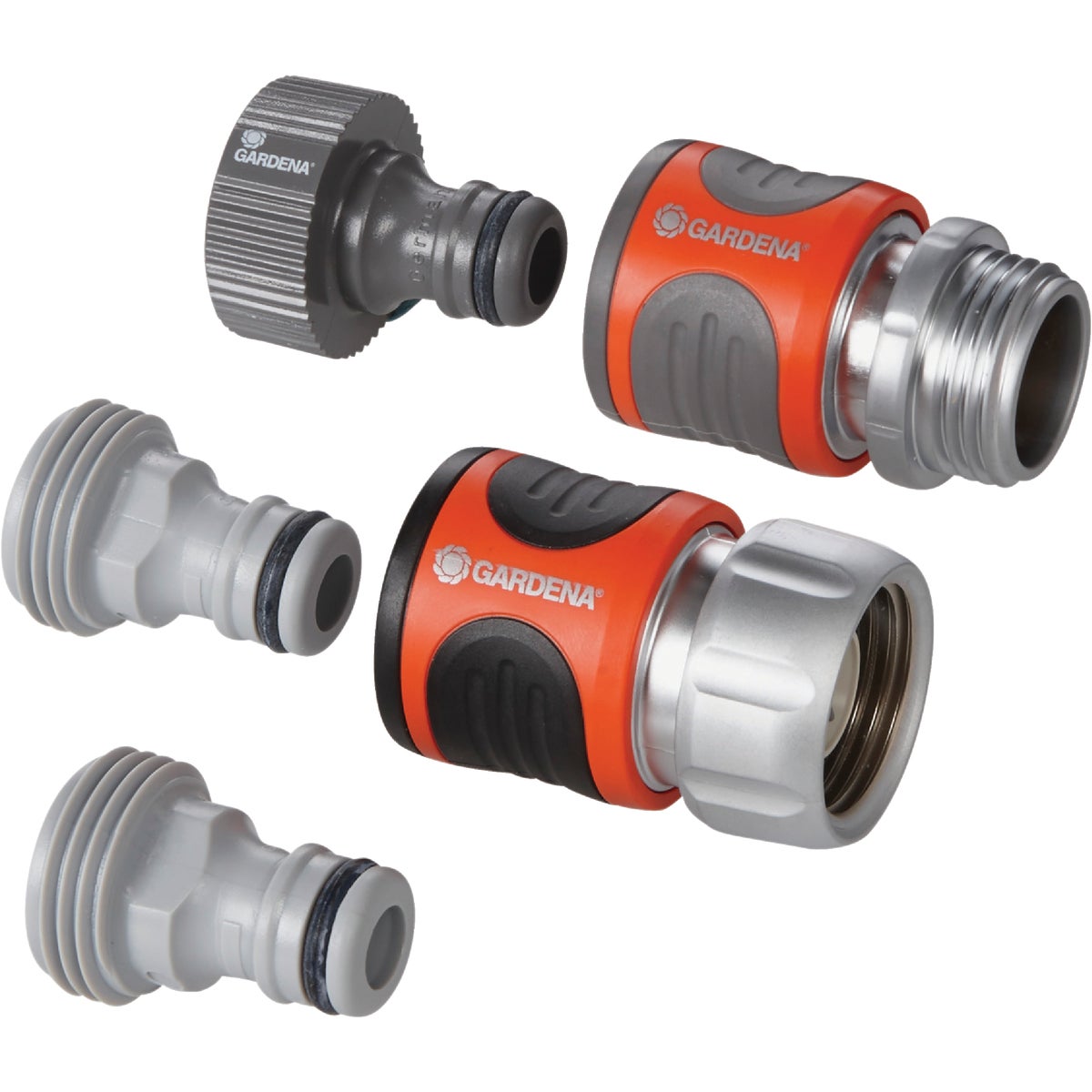 Gardena Premium Assorted Connections Metal Quick Connect Connector Starter Kit