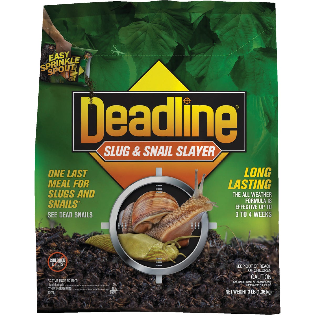 Deadline 3 Lb. Ready To Use Granules Slug & Snail Killer